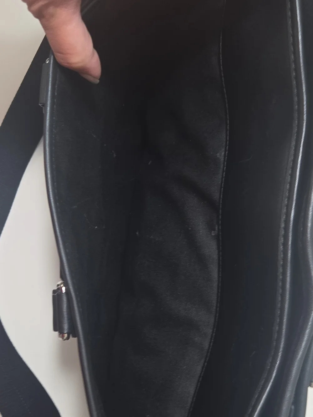 Coach Black Nylon & Leather Briefcase with Adjustable Strap
